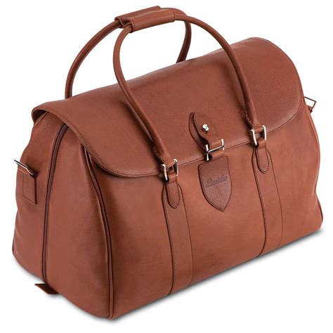 Pineider Country Leather Large Luxury Travel Bag for Men