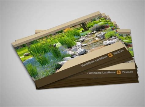 Landscape Design Business Card Template | MyCreativeShop | Landscaping business cards, Business ...