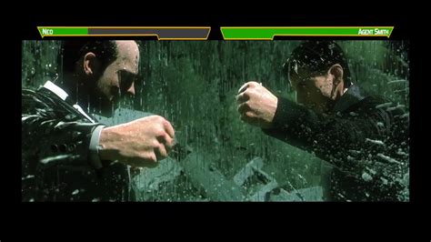 Neo vs Agent Smith...with healthbars (Final Battle) Part 2 - YouTube