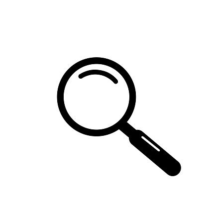 Search Magnifying Glass Icon Symbol Vector Illustration Stock ...