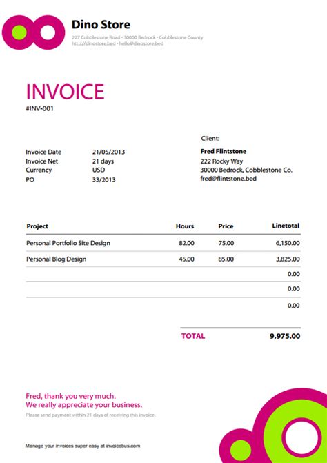 Invoice Template Pdf | templates free printable