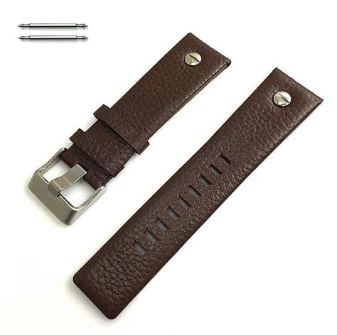 Movado Compatible Brown Leather Strap Replacement Watch Band Silver ...