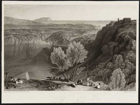 ‘Lake of Nemi, engraved by Middiman and Pye‘, after Joseph Mallord William Turner, published ...