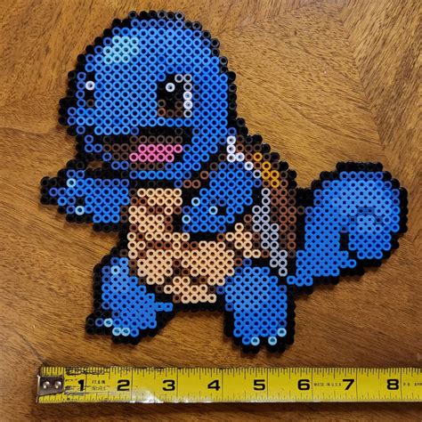 Squirtle Figure perler 2d Pixel Art - Etsy