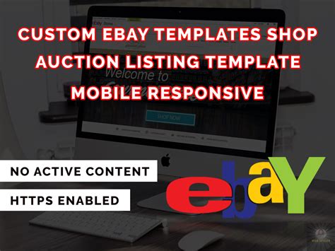 eBay new 2019 Compliant Custom Mobile Responsive eBay Store Design + Listing Template | eBay ...