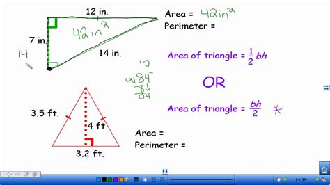 Area and Perimeter of Triangles - YouTube