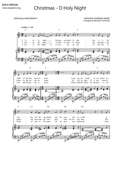 Adolphe Adam-O Holy Night Sheet Music pdf, - Free Score Download ★