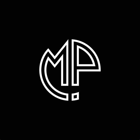 MP monogram logo circle ribbon style outline design template 4282231 Vector Art at Vecteezy