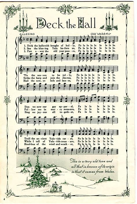 Christmas Carols Sheet Music Free Printable