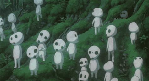 princess mononoke tree spirits gif | WiffleGif