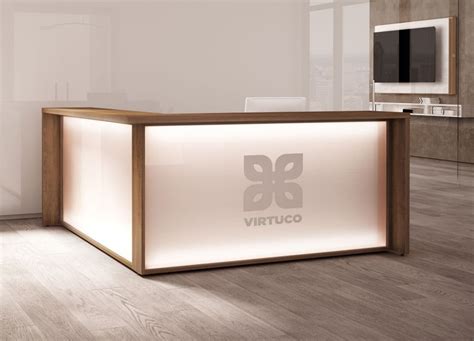 The stylish and practical M-Brace white reception desk fits perfectly into any reception area ...