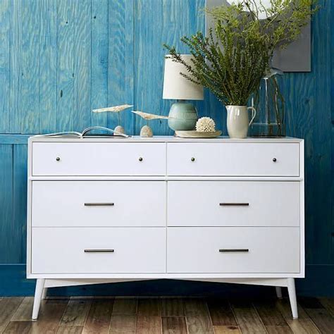 white mid century dresser | Mid century dresser, Modern bedroom furniture, White bedroom furniture