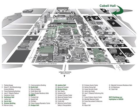 Marshall University Campus Map – Map VectorCampus Map