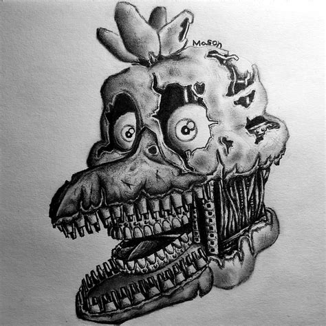 My traditional fan art drawing of Withered Chica from Five Nights at Freddy's 2! Drawn with an ...