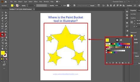 Where is the Paint Bucket tool in Illustrator? - WebsiteBuilderInsider.com