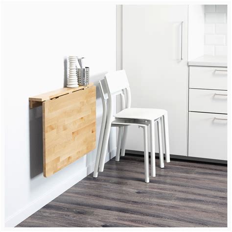 BNIB Ikea Ingo wall-mounted foldable table in pine, Furniture & Home Living, Furniture, Tables ...