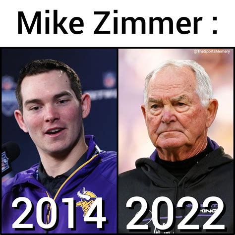 Mike Zimmer coaching philosophy 8 year challenge. : r/NFCNorthMemeWar