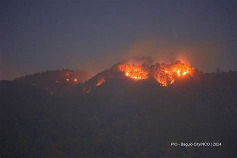 Forest fire hits Tuba in Benguet