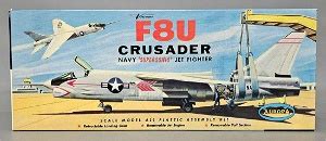 Unbuilt Aurora Famous Fighters F8u Crusader Plastic Model Kit 119 98