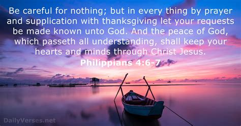 Philippians 4:6-7 - Bible verse (KJV) - DailyVerses.net