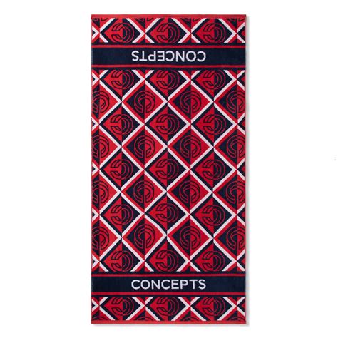 CNCPTS Almas Beach Towel (Navy/Red)