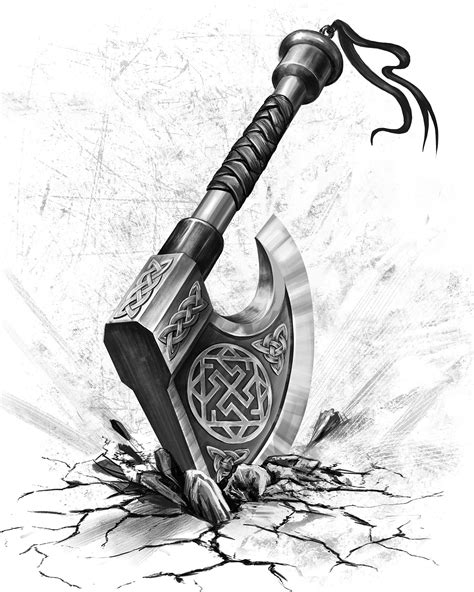 ArtStation - The axe, Maria Sofronova | Viking warrior tattoos, Warrior tattoos, Viking tattoo ...