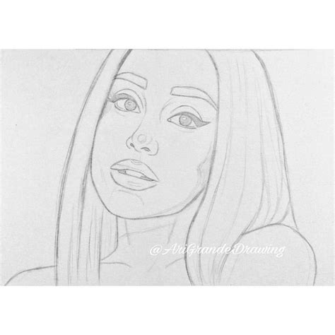 Ariana Grande Drawing Outline - DRAWING IDEAS