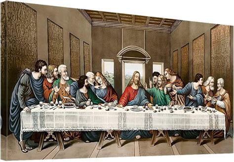 The Last Supper Canvas Wall Art Leonardo Da Vinci Classic Art Reproductions Famous Painting ...