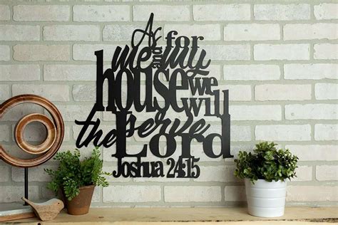 As For Me And My House Wall Art - Metal Christian Signs | Metal Shack ...