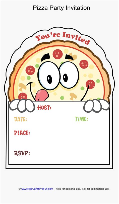 Clip Art Pizza Party Invitation Template - Pizza Birthday Invitation ...