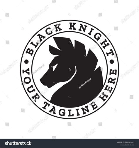 Abstract Black Knight Logo Design Template Stock Vector (Royalty Free ...