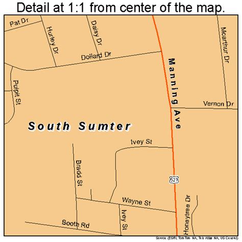 South Sumter South Carolina Street Map 4568177