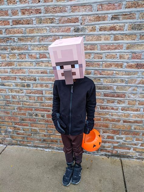 Minecraft Halloween Costume DIY: Villager Head Printable for Halloween ...