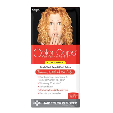 Color Oops Hair Color Remover, Extra Strength | Color oops, Oops hair color remover, Hair color ...