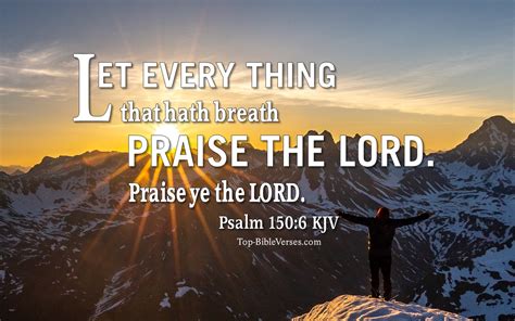 Psalm 150:6 KJV Inspirational Bible Verse Images | Bible Quotes