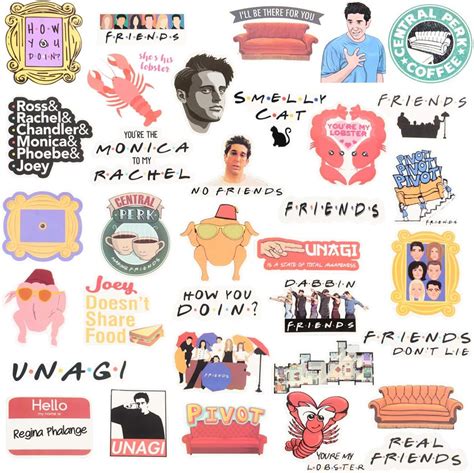 Friends Vinyl Sticker,Friends Pack Stickers for Water Bottles.Friends Laptops Sticker,34 PCS ...