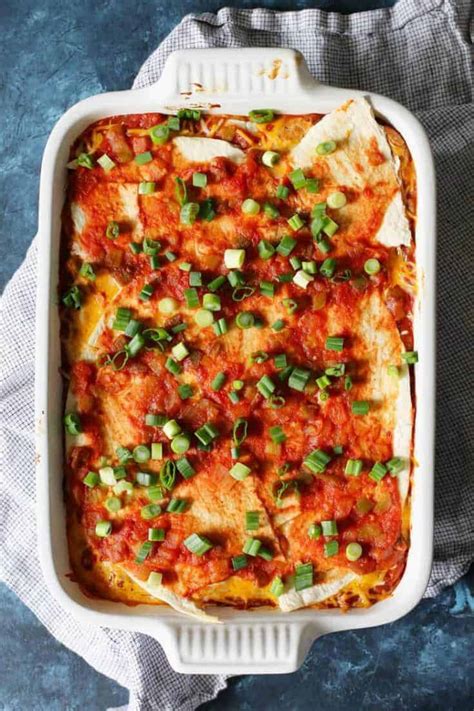 Bean Burrito Casserole - An Easy Vegetarian Freezer Meal