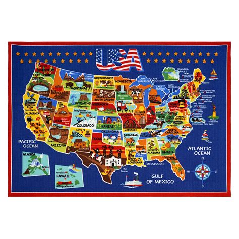 Smithsonian Rugs USA Map Area Rug | Wayfair