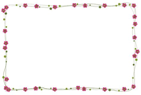 Simple floral border png transparent fresh and simple floral border frame clipart floral border ...