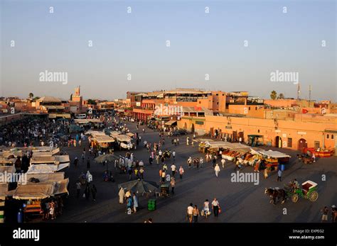 Jemaa el-Fnaa square seen from above Stock Photo - Alamy