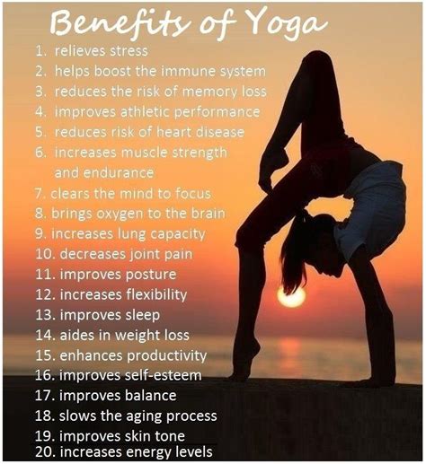 20 BENEFITS OF YOGA