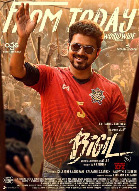 Thalapathy Vijay's Bigil Movie From Today Poster - Social News XYZ