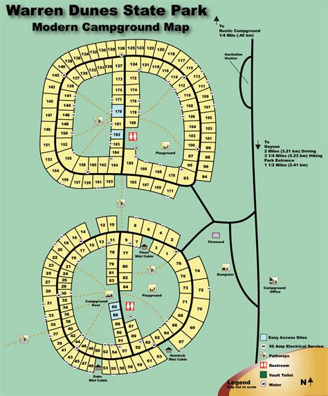 Warren Dunes State Park Map