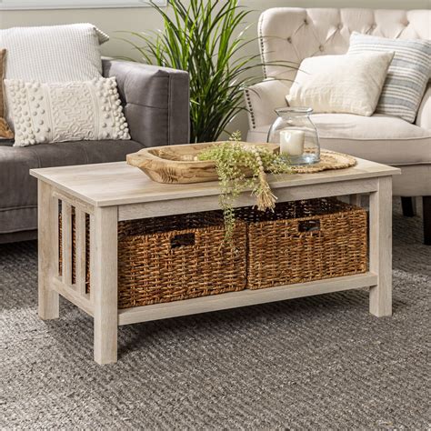 Woven Paths Traditional Storage Coffee Table with | Ubuy Norway