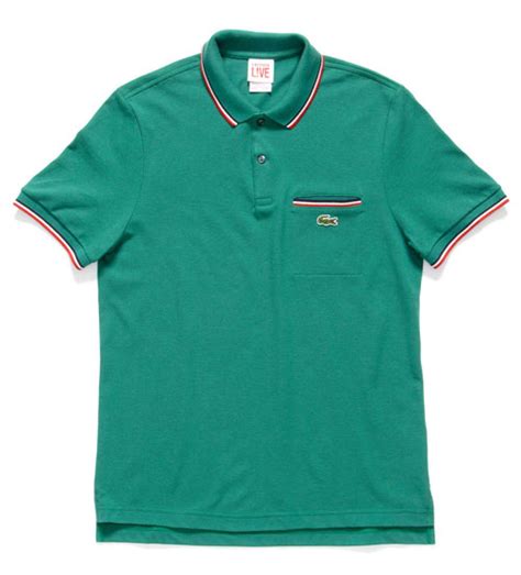 Lacoste Short-Sleeve Tipped Pique Polo with Pocket