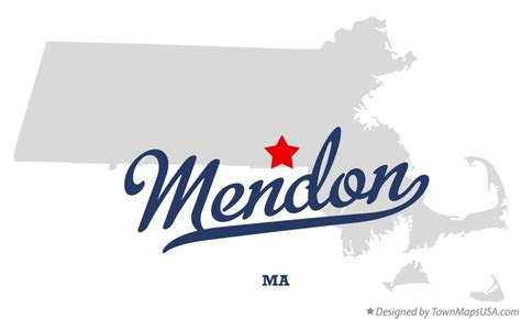 Map of Mendon, MA, Massachusetts