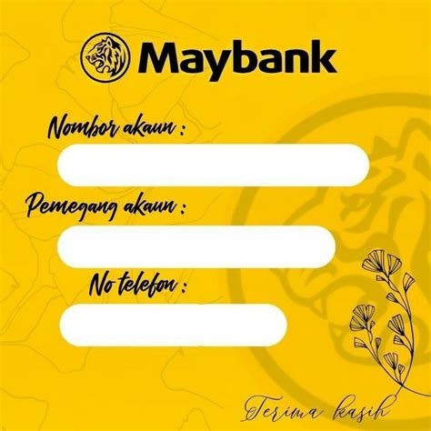 Maybank account template design – Artofit