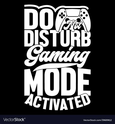 Do not disturb gaming mode activated Royalty Free Vector