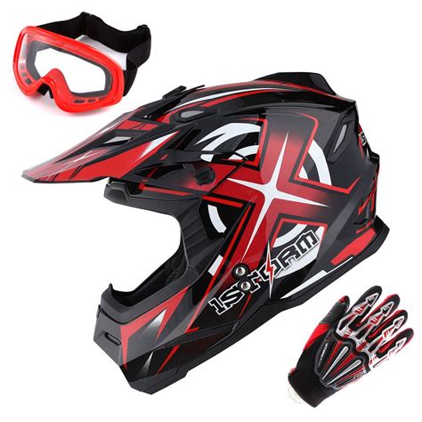 1Storm Adult Motocross Helmet BMX MX ATV Dirt Bike Helmet Racing Style ...