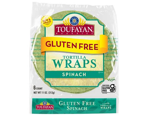 Gluten Free Tortilla Wraps – Spinach – Toufayan Bakeries | Pita Bread Bakery